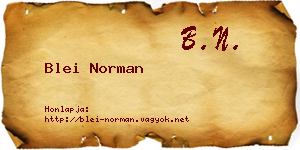 Blei Norman névjegykártya